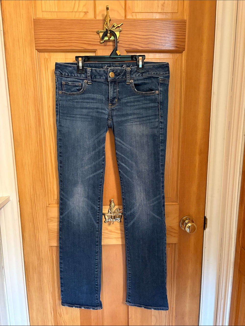 American Eagle Outfitters Women's Medium Blue Straight Leg Jeans